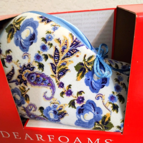 NIB Dearfoams Slipper Booties Paisley Floral Velour Satin - Picture 3 of 3